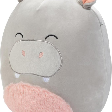 Squishmallows 10" Harrison The Grey Hippo Plush - Official Kellytoy - Collectible Soft Squishy Hippopotamus Stuffed Animal Toy - Add to Your Squad - Gift for Kids, Girls & Boys - 10 Inch