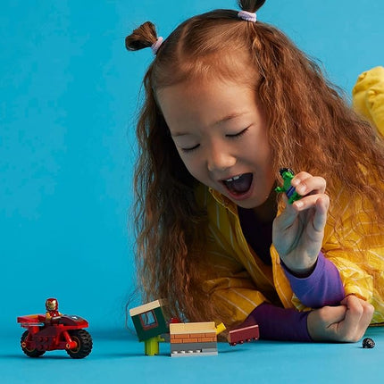 LEGO Marvel Iron Man with Bike and The Hulk Building Set, Easy Build Marvel Toy for Kids, Collectible Playset with Motorcycle Toy and 2 Minifigures, Great Gift for Boys and Girls Ages 4 and Up, 76287