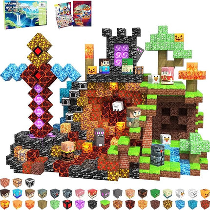 150 PCS Magnetic Building Blocks Toys for Kids, Stacking Magnetic Tiles Toys for Kids Toddlers Boys Girls Ages 3 4 5 6 7 8-12 Gifts