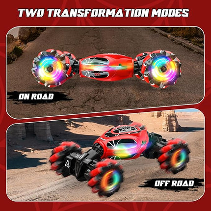 Spider Remote Control Car Gesture Sensing Hand Controlled Stunt Car, 4WD Drift Twist Off-Road Vehicle with Light Music, Birthday Xmas Gifts Suitable for Boys and Girls
