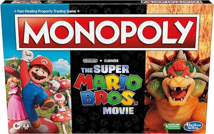 Monopoly The Super Mario Bros. Movie Edition Kids Board Game, Family Games for Super Mario Fans, Ages 8+ (Amazon Exclusive)