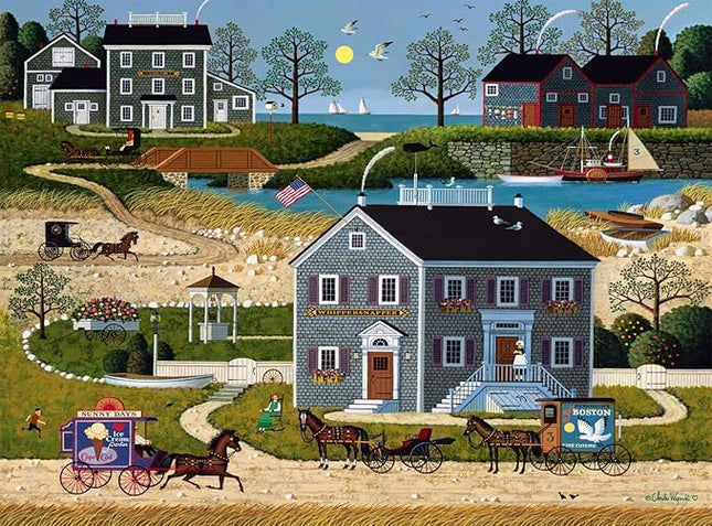 Buffalo Games - Charles Wysocki - The Whippersnappers of Cape Cod - 1000 Piece Jigsaw Puzzle for Adults -Challenging Puzzle Perfect for Game Nights - Finished Size is 26.75 x 19.75