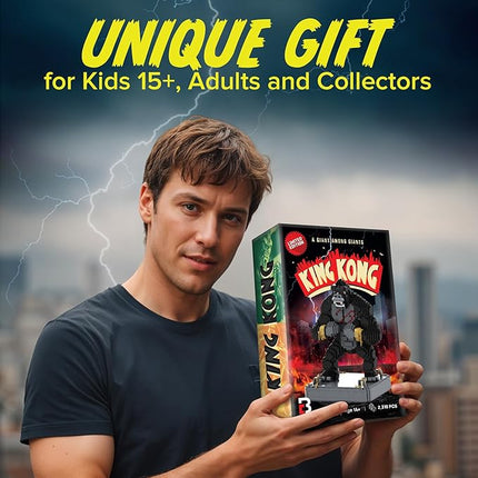 King Kong Building Set (2,310 PCS) – Mini Kong Action Figure from Skull Island – Nano Brick Gorilla Construction Kit for Kids 15+, Adults, Collectors – Movie Display Toy Gift