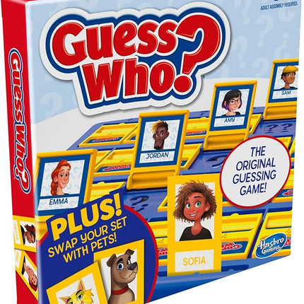 Hasbro Gaming Guess Who? Board Game, with People and Pets Cards, The Original Guessing Game for Kids, Ages 6 and Up (Amazon Exclusive)