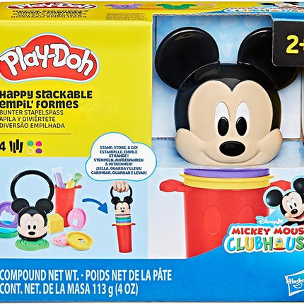 Play-Doh Disney Junior Mickey Mouse Clubhouse, Happy Stackable Toy Set, Preschool Toys, Arts & Crafts Gifts for Kids 2+