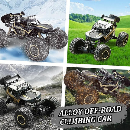 1/8 20IN Alloy RC Truck 2.4G All Terrain Large Remote Control Car Racing Car Off-Road Climbing Vehicle Buggy Boy Toy Gifts for Children and Adults Black