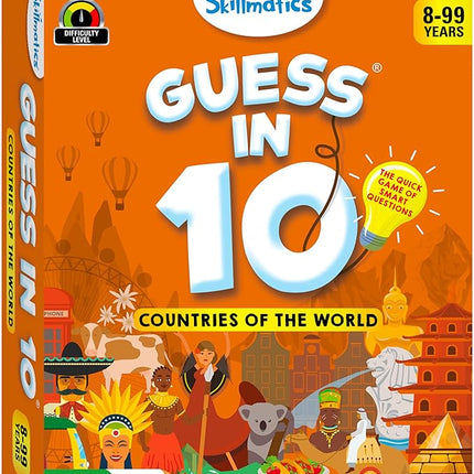 Skillmatics Guess in 10 Countries of The World, Perfect for Boys, Girls, Kids & Families Who Love Card Games, Educational Toys, Travel Games, Trivia, Gifts for Ages 8, 9, 10 & Up