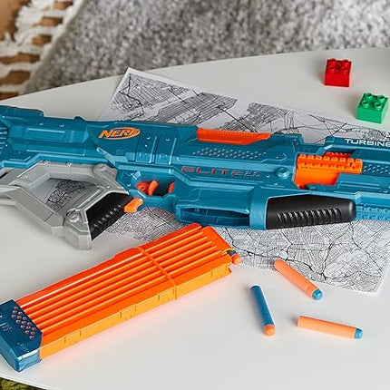 Nerf Elite 2.0 Turbine CS-18 Motorised Blaster, 36 Elite Darts, 18-Dart Clip, Outdoor Toys
