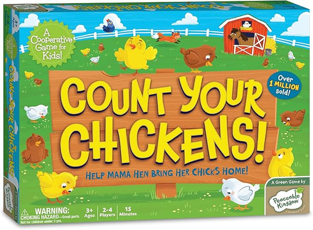 Peaceable Kingdom Count Your Chickens Award Winning Cooperative Counting Game for 2 to 4 Kids Ages 3+