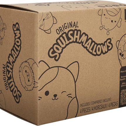 Squishmallows Original 5-Inch Holiday 4-Pack – Ethel Hot Chocolate, Floyd French Fries, Keiko Blue Christmas Tree, Ricardo Peppermint Bat – Official Jazwares Plush (Little)