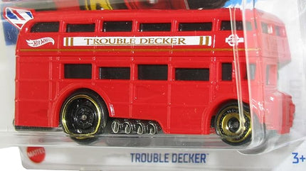 Hot Wheels 2023#202/250 HW Metro #7/10 Double-Decker Drag Bus Trouble Decker
