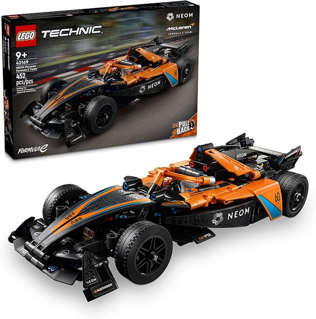 LEGO Technic NEOM McLaren Formula E Toy Cars - Building Toy for Kids, Boys & Girls, Ages 9+ - McLaren Race Car with V10 Engine & Steering - Gift Idea for Birthdays - 42169