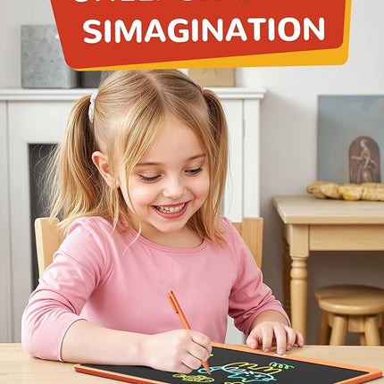 KOKODI LCD Writing Tablet, 16 Inch Colorful Toddler Doodle Board Drawing Tablet, Erasable Reusable Electronic Drawing Pads, Educational and Learning Toy for 3-6 Years Old Boy and Girls(Orange)