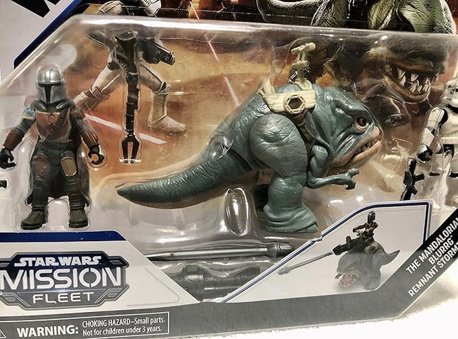 Star Wars Hasbro Mission Fleet Expedition Class The Mandalorian, Blurrg, Remnant Stormtrooper Toys, Battle of The Wasteland