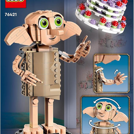 LEGO Harry Potter Dobby The House Elf Set - Easter Gifts for Children and All Fans from 8 Years - Movable Iconic Figure - Toy - Bedroom Accessory & Decoration - Character Collection - 76421