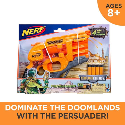 NERF Persuader Doomlands Toy Blaster With Hammer Action And 4 Official Nerf Doomlands Darts For Kids, Teens, And Adults