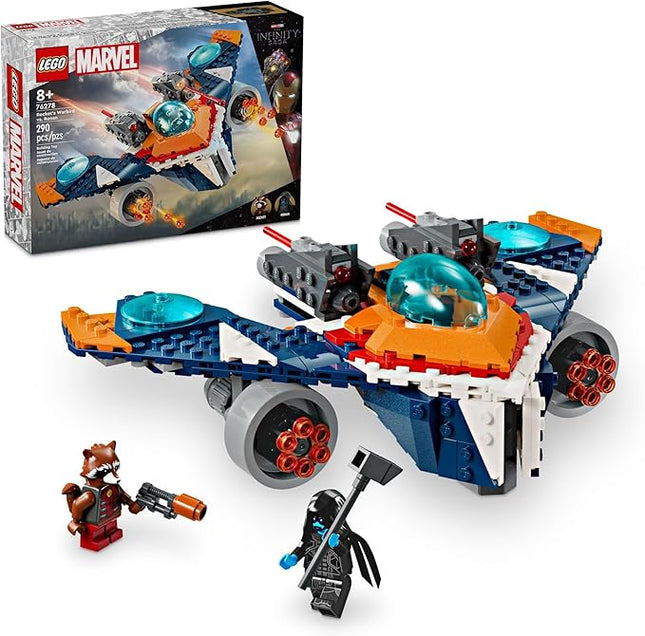LEGO Marvel Rocket’s Warbird vs. Ronan, Buildable Super Hero Spaceship Toy for Kids, Guardians of The Galaxy Gift for Marvel Fans, Building Toy for Kids, Boys and Girls Aged 8 and Up, 76278