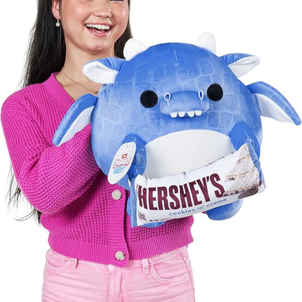 Snackles Series 2 14-inch by ZURU Cuddly Squishy Comfort 14-inch Plush with Licensed Snack Brand Accessory (Dragon&Hershey Cookie n Cream)