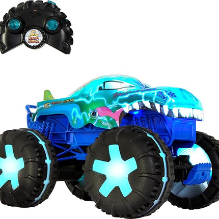 Hot Wheels Monster Trucks 1:15 Scale Mega-Wrex Alive Battery-Powered RC Vehicle with Lights & Sounds