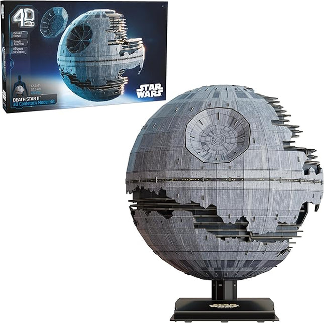4D Build Star Wars Deluxe Death Star II Cardstock 3D Model Kit, Star Wars Gifts, Desk Décor for Fans & Collectors, 272 Pieces, 3D Puzzles, Gift Ideas for Ages 12 & Up