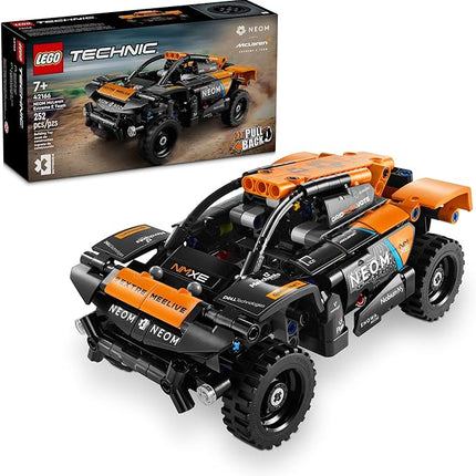 LEGO Technic NEOM McLaren Extreme E Race Car, Off-Road Pull Back Car Toy for Action Vehicle Role Play, Cool Toy for 7 Year Olds, McLaren Car Toy Gift Idea for Boys, Girls and Kids, 42166