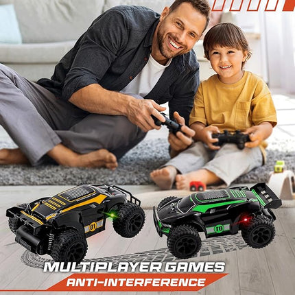 Offroad Remote Control Car for Boys 1:20 - High Speed RC Car for Teens, 20km/h Fast With LED Light, 2 Rechargeable 1000mAh Batteries - All Terrain Gift for Boys
