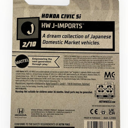 Hot Wheels HXP84 Basic Car Honda Civic Si [3 Years Old and Up]