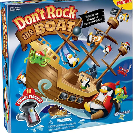 PlayMonster Don’t Rock the Boat Board Game-Kids Games, Family Games for Kids and Adults, Board Games for Family Night, Multi-Player Board Games, Builds Hand & Eye Coordination, Balancing Toy, Ages 5+