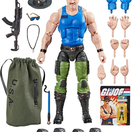 G.I. Joe Classified Series #129, Mad Marauders SGT Slaughter, Collectible 6 Inch Action Figure with 18 Accessories