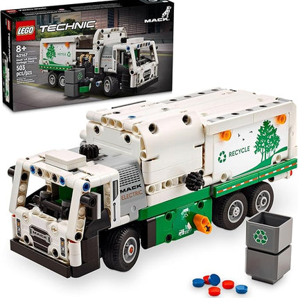 LEGO Technic Mack LR Electric Garbage Truck Toy, Buildable Kids Truck for Pretend Play, Great Gift for Boys, Girls and Kids Ages 8 and Up who Love Recycling Truck Toys and Vehicles, 42167