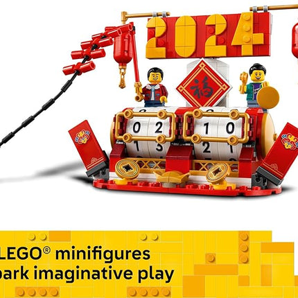 LEGO Festival Calendar - Lunar New Year Building Toy for Kids, Boys and Girls, Ages 10+ - Dragon Boat Festival Learning & Educational Toy - with Calendar for Holiday Decorations - 40678