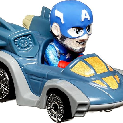 Hot Wheels Marvel RacerVerse 5-Pack of Die-Cast 1:64 Scale Toy Cars with Character Drivers, Use On or Off Hot Wheels Track