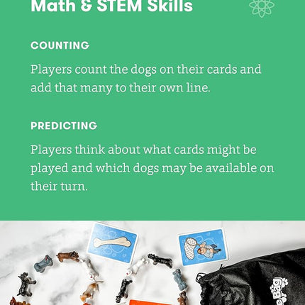 SimplyFun Walk The Dogs Math Game - One of The Most Fun Games for Kids Ages 8 and Up - Play to Practice Counting & Sorting- 2 to 5 Players