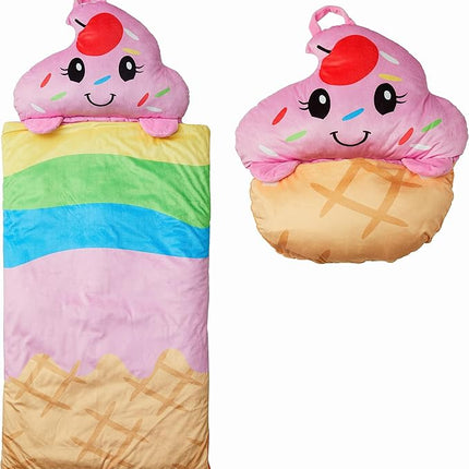 Kid's Nap Buddies Character Preschool Nap Mat, Toddler Sleeping Bag with Pillow for Daycare, Ages 3+