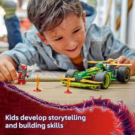 LEGO NINJAGO Lloyd's Pull-Back Race Car Toy - Building Toy for Pretend Play for Boys and Girls, Ages 7+ - Toy Car for Kids with 2 Minifigures - Gift Idea for Birthdays - 71828