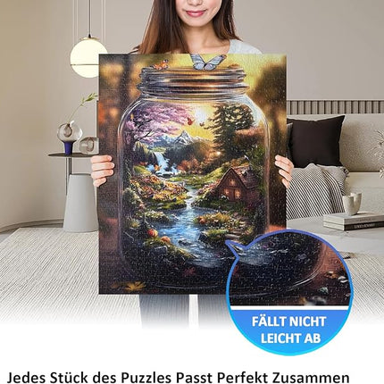 Jigsaw Puzzles for Adults 1000 Pieces Impossible Hard Difficult Challenging Puzzles for Adults 1000pc Puzzles World in Bottle Nature's Dream Jigsaw Puzzle 1000 Pieces 28 x 20 inch