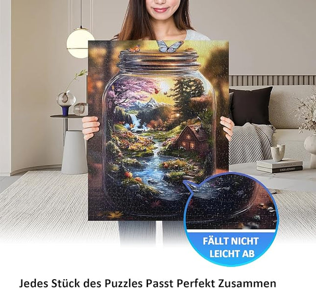 Jigsaw Puzzles for Adults 1000 Pieces Impossible Hard Difficult Challenging Puzzles for Adults 1000pc Puzzles World in Bottle Nature's Dream Jigsaw Puzzle 1000 Pieces 28 x 20 inch