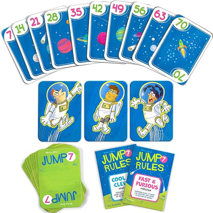 Melon Rind Jump 7, Math Game for Kids Learning Multiples of 7, Lively, Space-Themed Card Game, Quick, Fun Activity for Boosting Math Confidence, Easy to Learn, Ages 8+