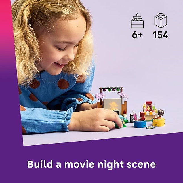 LEGO Friends Friendship Movie Night Pretend Play Building Toy - Interactive Storytelling Playset for Girls & Boys, Ages 6+ - Includes Paisley and Aliya Minidolls - Gift Idea for Birthdays - 42642