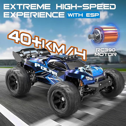 Rc Cars 1:14 All Terrain RC Car for Adults & Boys, 4WD Off-Road RC Truck High Speed Fast 40+ KPH, 4X4 Waterproof Remote Control Car with 2 Rechargeable 1300 mAh Batteries