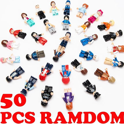 Icyhit Building Mini Figures People Action Figure Toy (Random 50 Included)