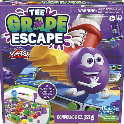 Hasbro Gaming Grape Escape Board Game for Kids Ages 5 and Up, Fun Family Game with Modeling Compound