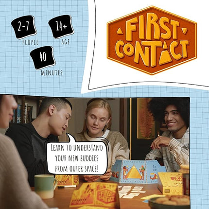 First Contact | Board Game for Adults and Family | Adventure Board Game | Party Game | Board Games for Adults | Ages 12+ | for 2 to 7 Players | Average Playtime 40 Minutes