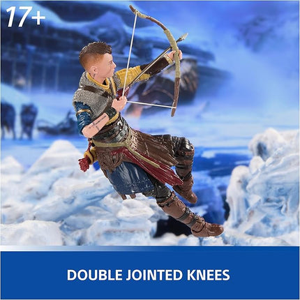PlayStation God of War Ragnarok, 6” Atreus Action Figure with 4 Accessories, The Shapes Collection, for PS5 Fans & Collectors Ages 17+