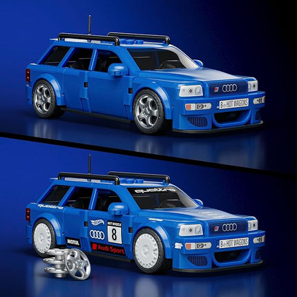 Mattel Brick Shop Hot Wheels Audi Avant RS2 Building Toy Kit 253 pc for Collectors