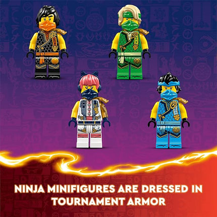 LEGO NINJAGO Ninja Team Combo Vehicle, 4 in 1 Ninja Playset for Kids with Glider, Off-Road Racer and 2 Motorcycle Toys, Birthday Gift for Boys and Girls, Ninja Toy with 6 Minifigures, 71820