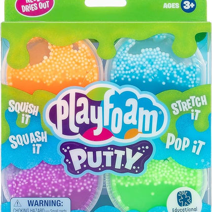 Educational Insights Playfoam Putty 4-Pack, Fidget Toys for Kids, Sensory Toys for Boys & Girls Ages 3+