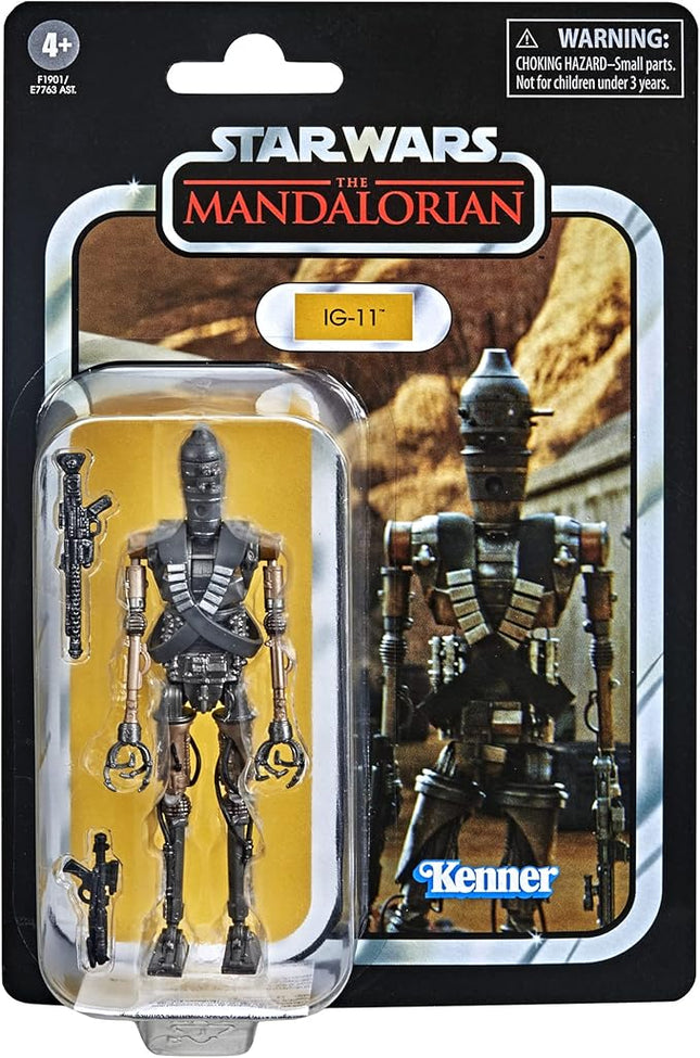 STAR WARS The Vintage Collection IG-11 Toy, 3.75-Inch-Scale The Mandalorian Action Figure and Blaster Accessory, Toys for Kids Ages 4 and Up,F1901