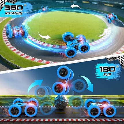 cosone Remote Control Car RC Cars for Kids Toys Rechargeable 360° Rotating 2.4Ghz RC Stunt Car for Kids Birthday Gift for 6 Years Old Boys Toys 6 7 8 9 10 Years Old Boy Gift Ideas