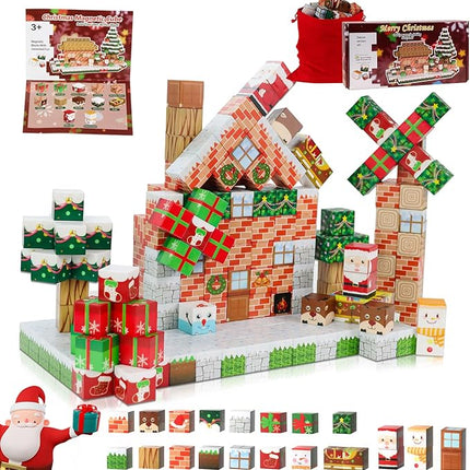 Magnetic Blocks | 100PCS 0.8in Sensory Christmas Magnetic Tiles Building Cubes 2025 Upgraded STEM Game Toys for Toddlers | Christmas Birthday Gifts for Boys & Girls Ages 3-4, 5 6 7 8 9 10 11 12